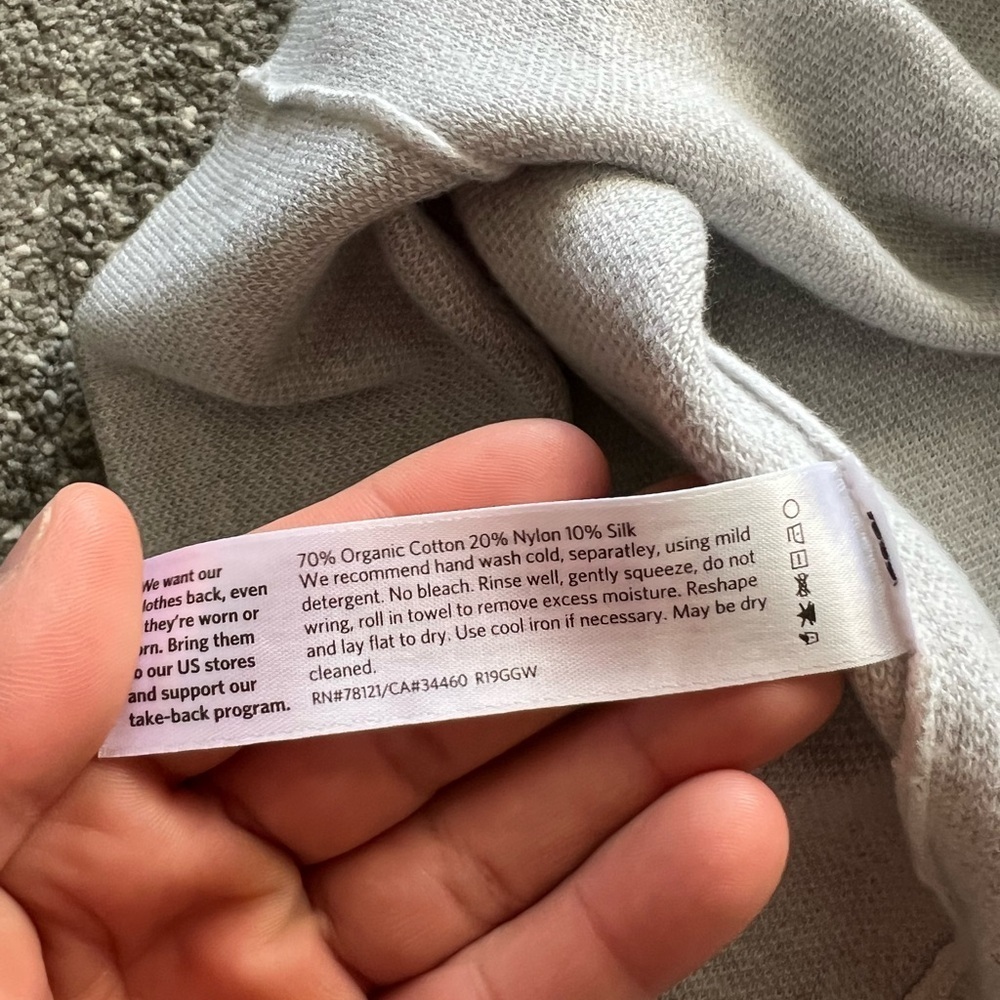 Eileen Fisher Gray Windowpane Print Open Front Lo… - image 4